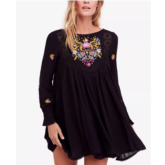 Free People Mohave Embroidered Mini Dress NWT - Picture 1 of 7